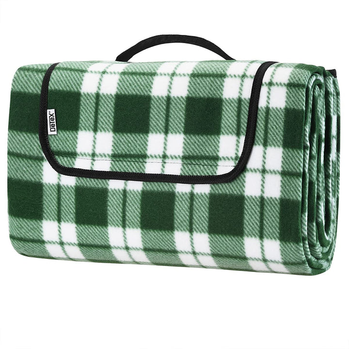DETEX Picknickdecke Campingdecke XXL 200x200 cm Wasserdicht Wärmeisoliert Waschbar Fleece Faltbar fü
