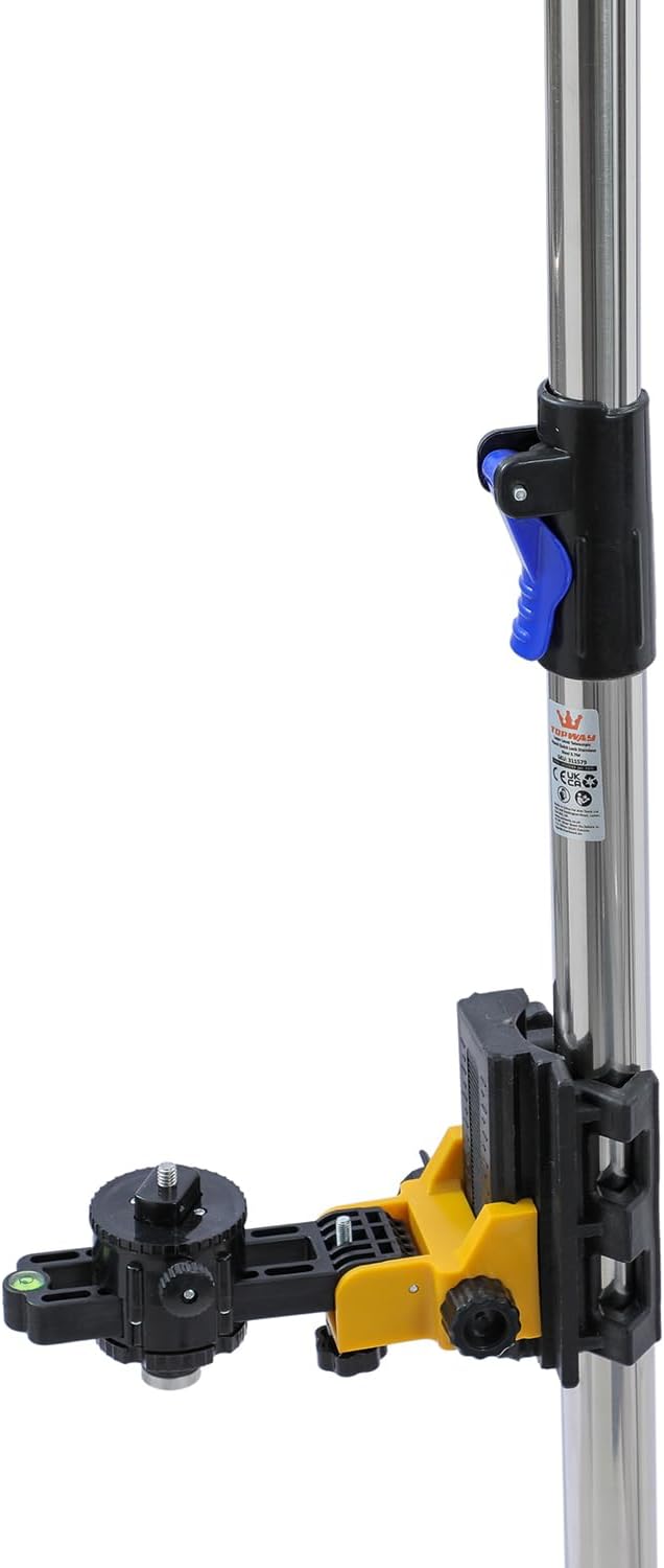 Laser-Wasserwaage mit Teleskopstange 3.7M, Edelstahl, Fussbedienung, Tasche 311579
