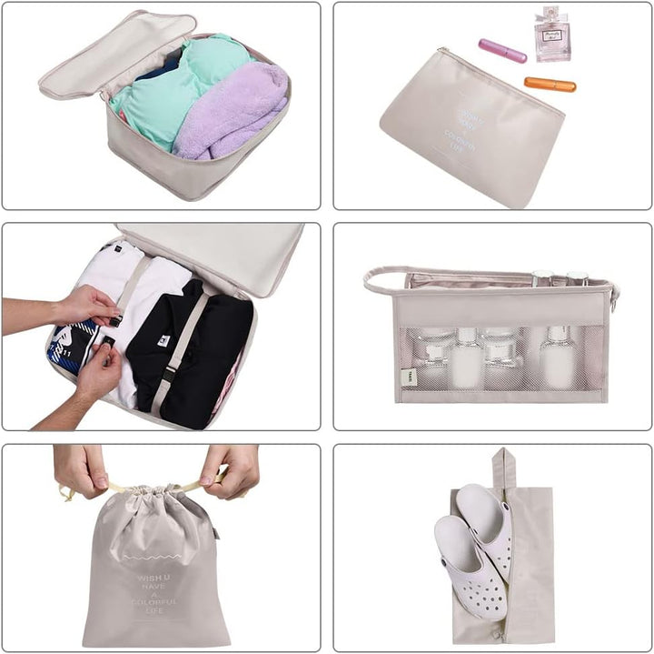 OSDUE Koffer Organizer Set 9-teilig, Packing Cubes, Wasserdichte Reise Kleidertaschen, Packtaschen f
