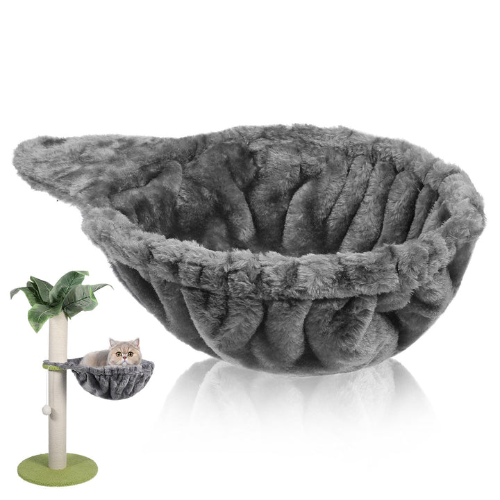 TOYANDONA Hängemattenaufsatz für Katzenkratzbäume – 41 cm Verstärkter Eisenrahmen, Katzennestkorb –