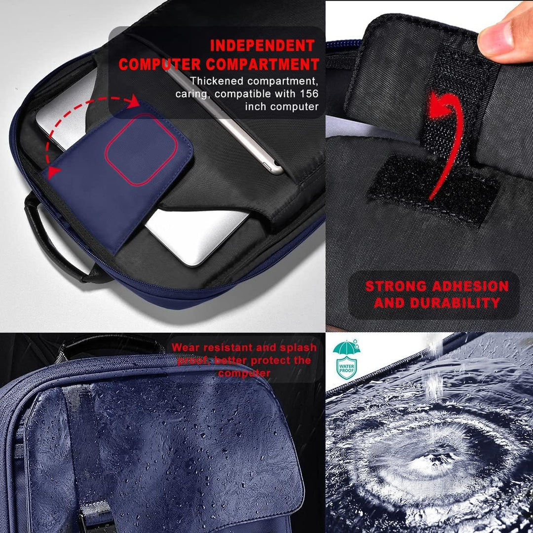 ZINZ 13 14 15 16 Zoll Schlank und Erweiterbar Laptop Rucksack Wasserdicht Notebook Tasche für Männer