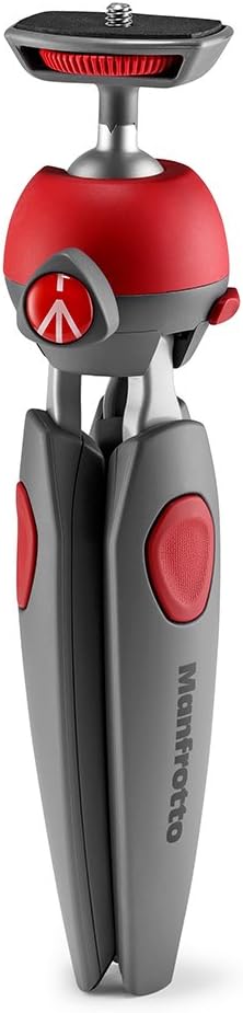 Manfrotto MTPIXIEVO-RD Pixi Evo Mini-Stativ (2 Segment) rot Rot Single, Rot Single