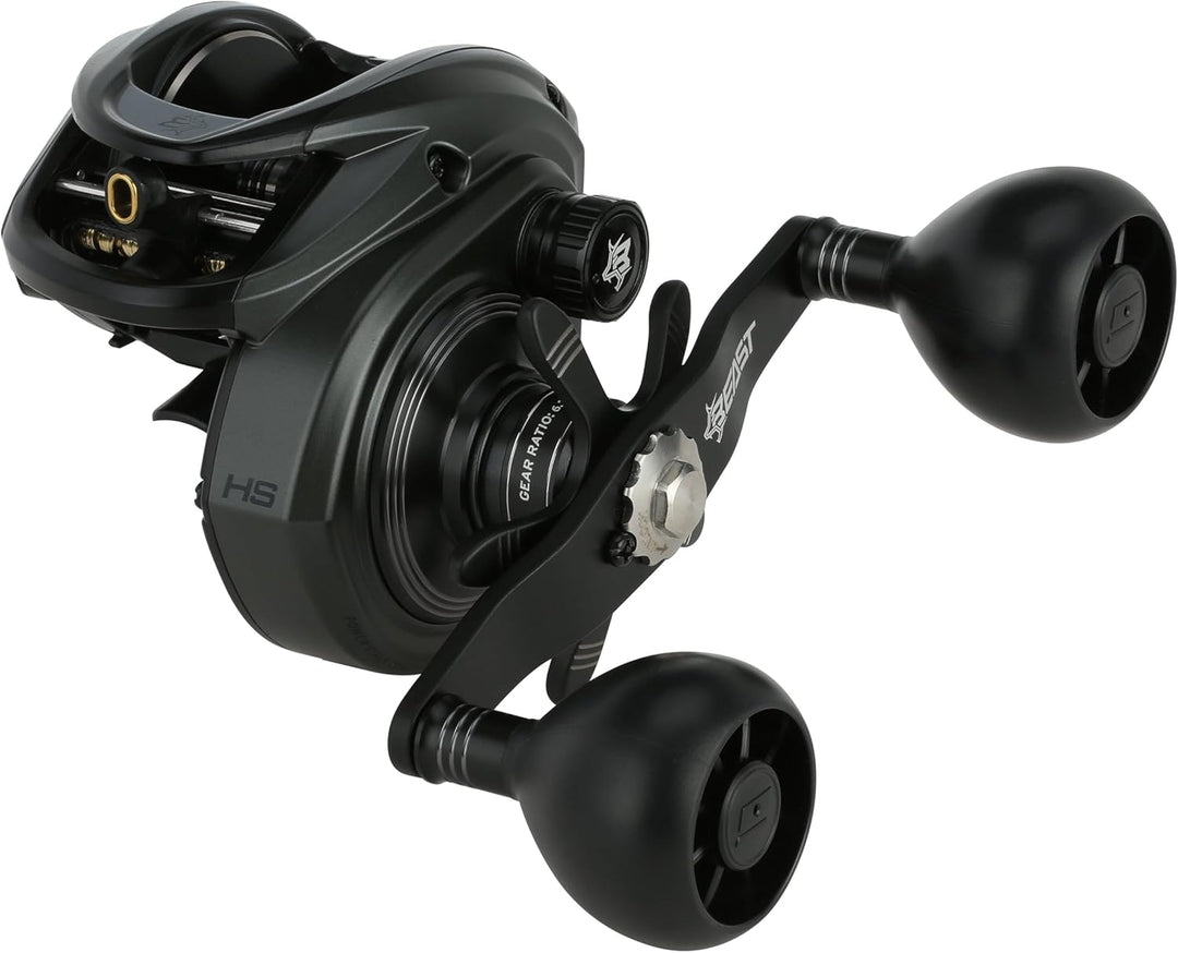 Abu Garcia Beast 400 Low Profile Baitcast-Angelrolle 400 – Linkshänder – hohe Geschwindigkeit, 400 &