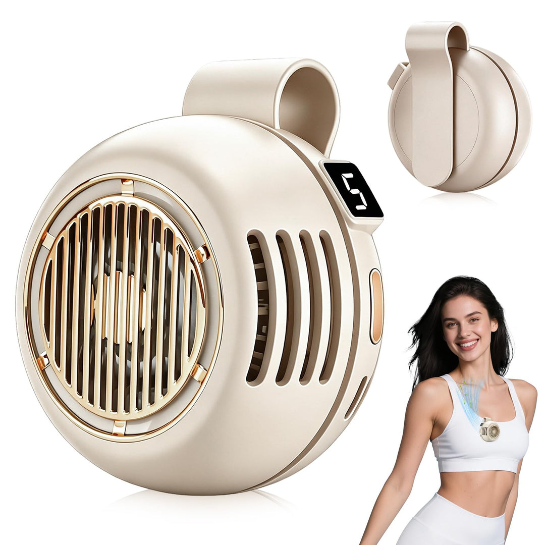 Yizemay Tragbarer Clip Ventilator, Taillenclip-Ventilator, Mini Ventilator Mit Clip, Bladeless Elect