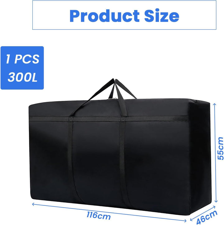 Janety 300L Grosse Aufbewahrungstasche, 1 Stück verdickte gross Kleidung Storage Bag Organizer mit R