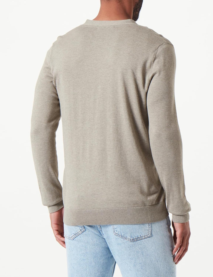 SELETED HOMME Herren Slhberg Ls Knit V-Neck Cardigan Noos Strickjacke M Vetiver/Detail:melange, M Ve