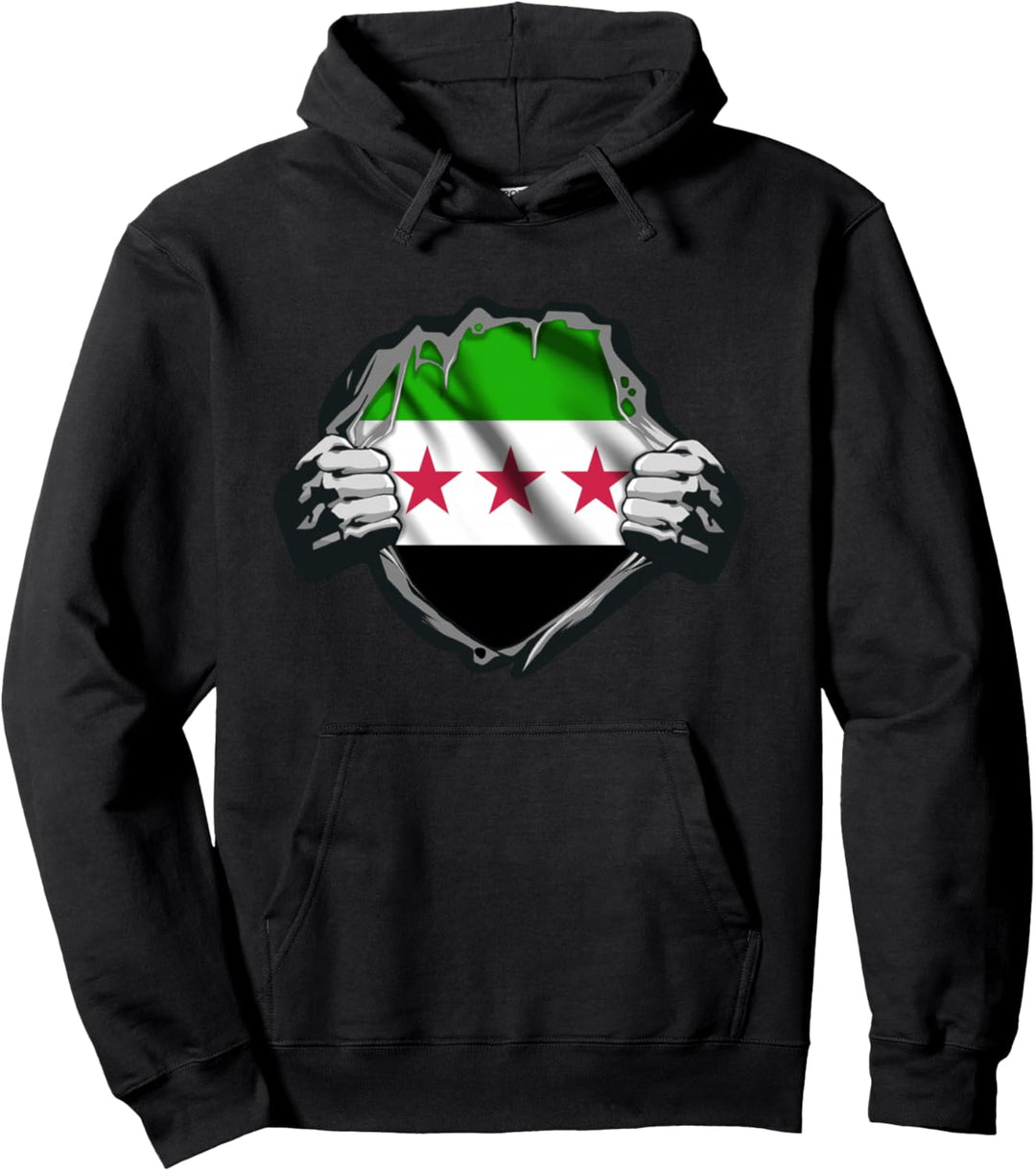 Syria Flag ,Free Syria,Syrien Flagge. Pullover Hoodie