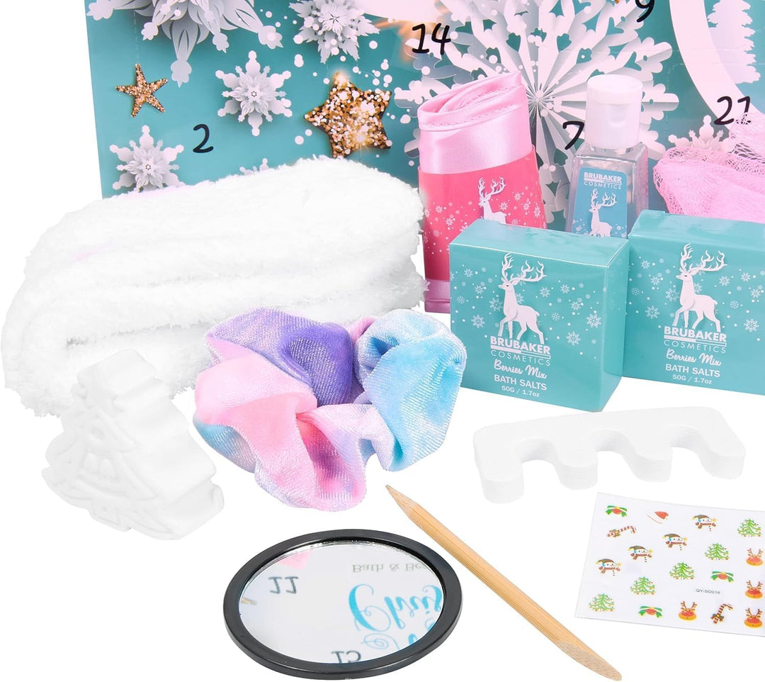 BRUBAKER Cosmetics Beauty Adventskalender 2024 - der XXL Wellness Weihnachtskalender für Frauen und
