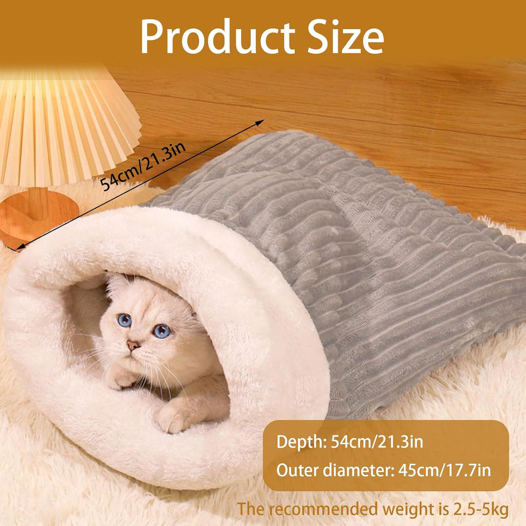 Katzenschlafsack,Gehanico Cat Sleeping Bag,Katzenschlafsack Katzenhöhle,Cat Winter Sleeping Bag,Blan