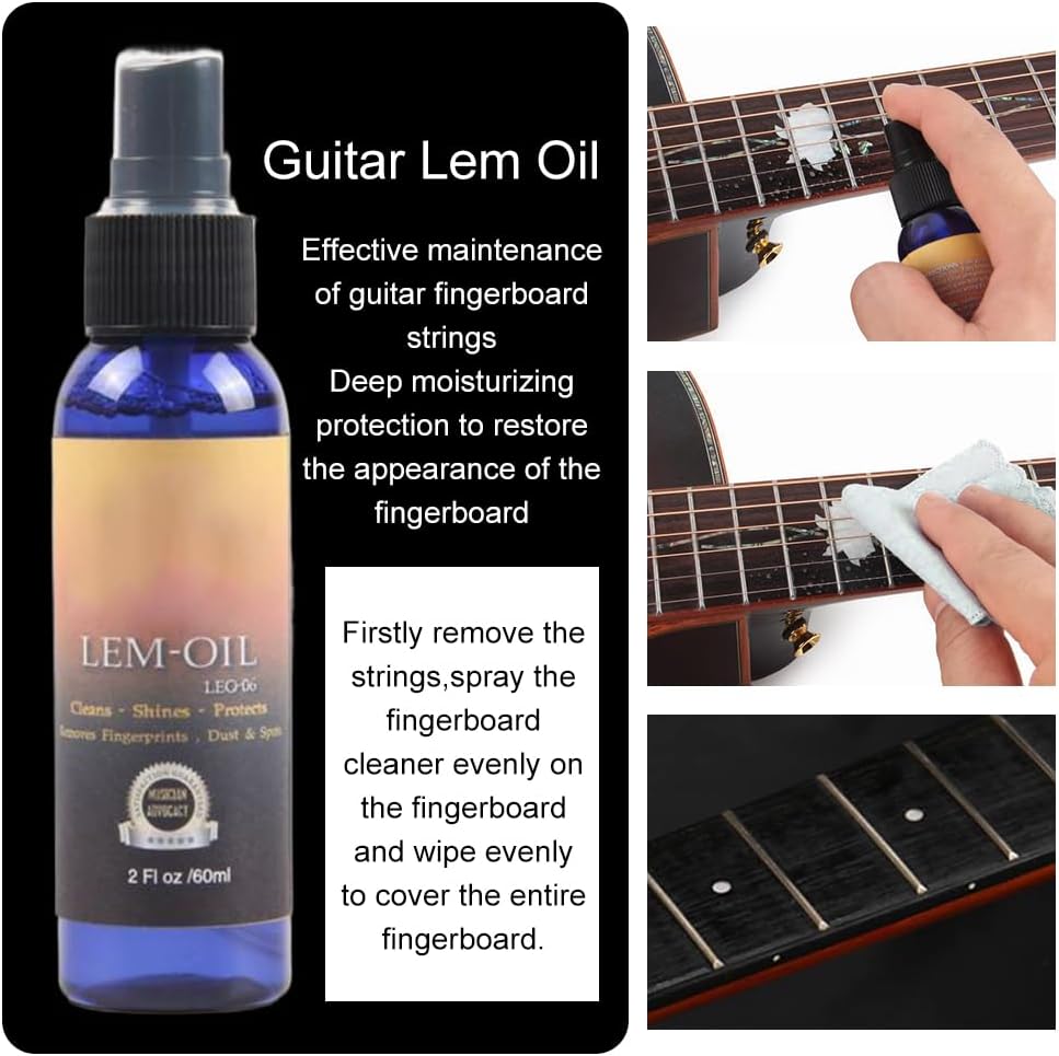 Gitarrenreinigung,Gitarren Reinigungsset,Gitarrenpflege Set,Guitar Cleaning Set,mit Gitarrenpolitur,