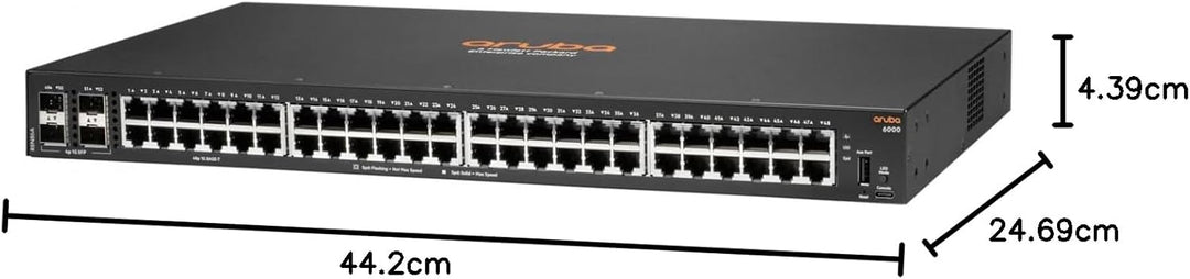Aruba 6000 52-Port Switch (R8N86A) [48x Gigabit LAN, 4X SFP] schwarz