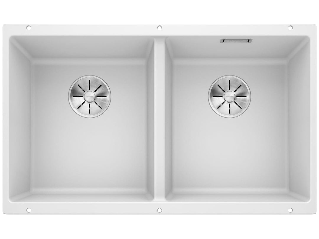 BLANCO SUBLINE 350/350-U | SILGRANIT weiss | Einbauart: Unterbau | ohne Ablauffernbedienung | 80er U