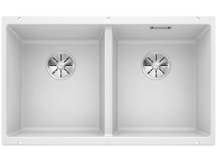 BLANCO SUBLINE 350/350-U | SILGRANIT weiss | Einbauart: Unterbau | ohne Ablauffernbedienung | 80er U