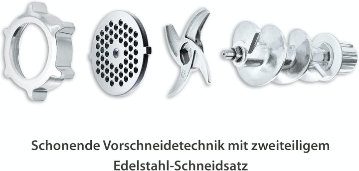 ADE elektrischer Fleischwolf KA1801, 2in1 Maschine Spritzgebäck Presse (elektrisch mit 2000 Watt Lei