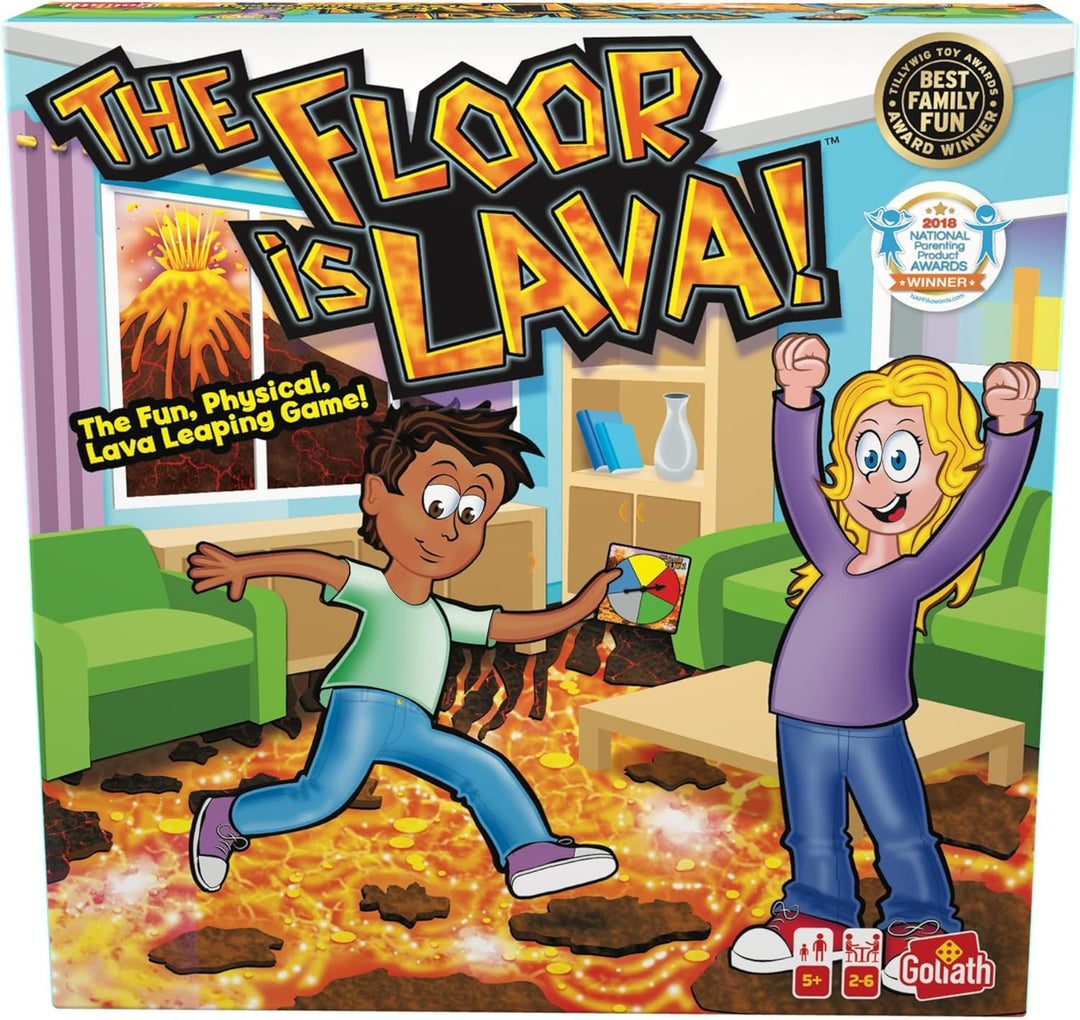 Goliath The Floor is Lava, Familienspiel für Kinder ab 5 Jahren, Gesellschaftsspiel für 2 bis 6 Spie