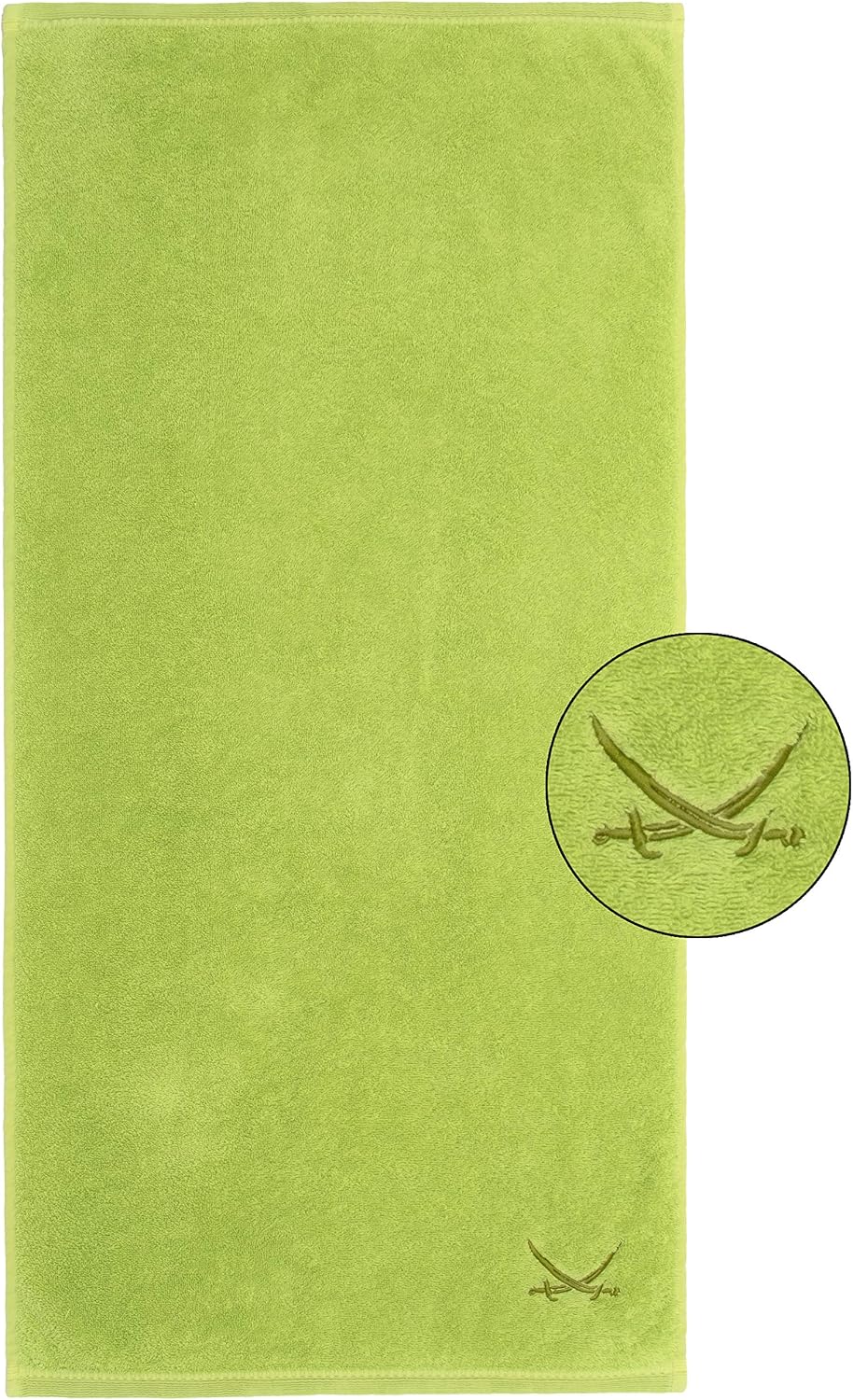 Sansibar Handtuch 6er Set 50x100 cm 100% Baumwolle mit gesticktem Säbel Logo Badtuch Grün 6er Set Gr