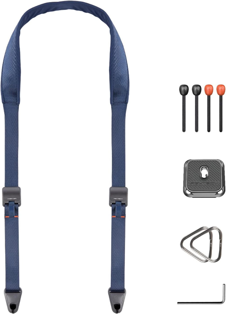 PGYTECH Kameragurt mit Schnellverschluss für Fotografen, verstellbarer Kamera-Schultergurt, Dunkelbl