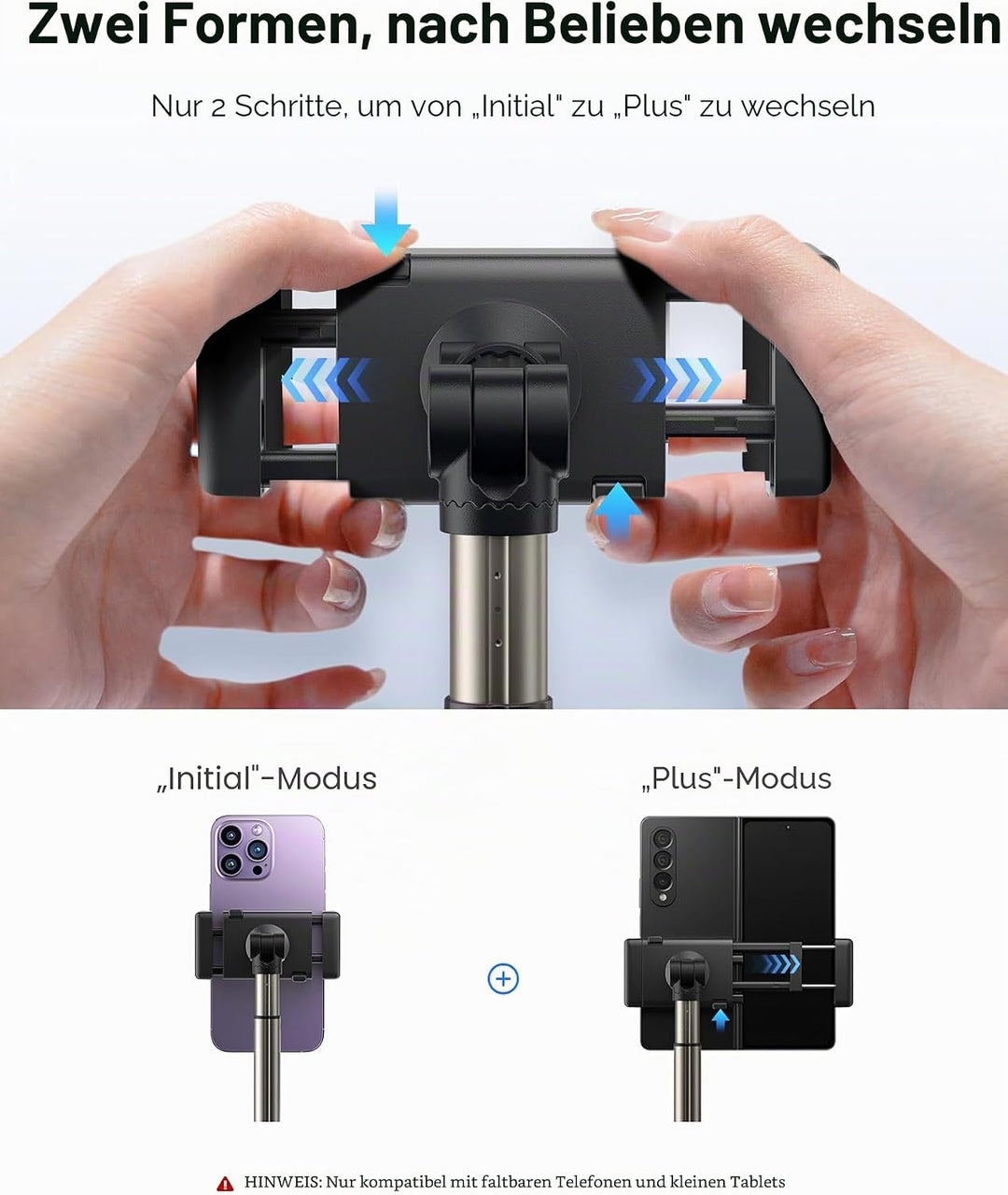 JSAUX Handyhalterung Auto Getränkehalter für Auto KFZ, Multi-verstellbar Ultra-Stabil Handy Halterun