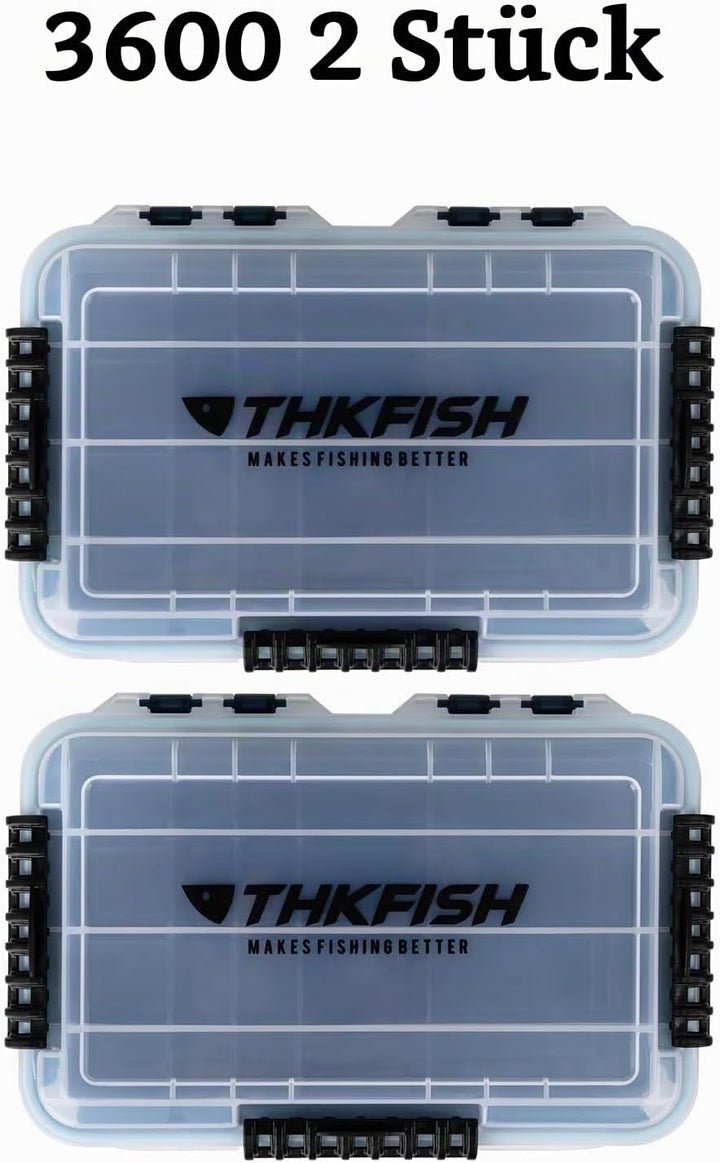 THKFISH Angelbox 3600 Köderbox 3700 Angeln Tackle Box Angelkoffer 2 Stück Wasserdicht sich hin- und