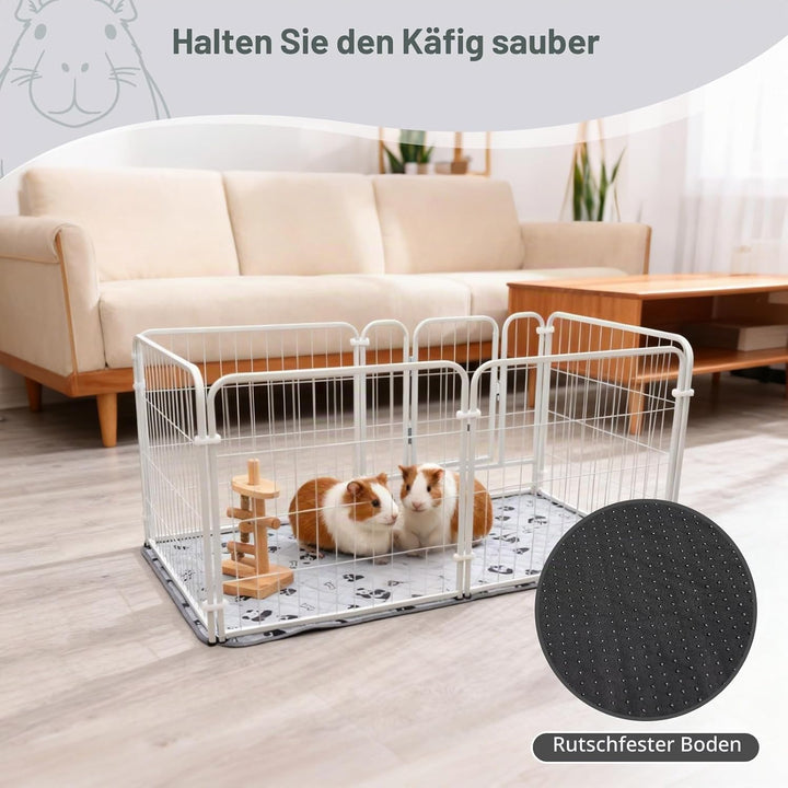 2 Stück PIPI Pads 142x70cm für Meerschweinchen, wasserdichte &amp; rutschfeste Unterlage mit 4 Lagen, su