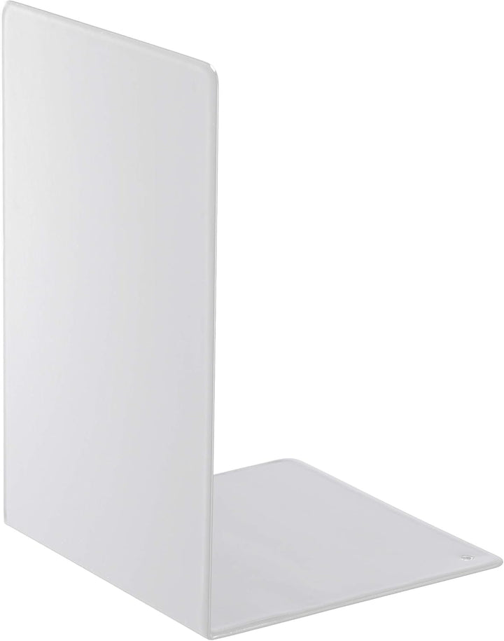 Yamazaki 6872 TOWER Buchstützen, weiss, Stahl, Minimalistisches Design, 12 x 15 x 18 cm (LxBxH), Wei