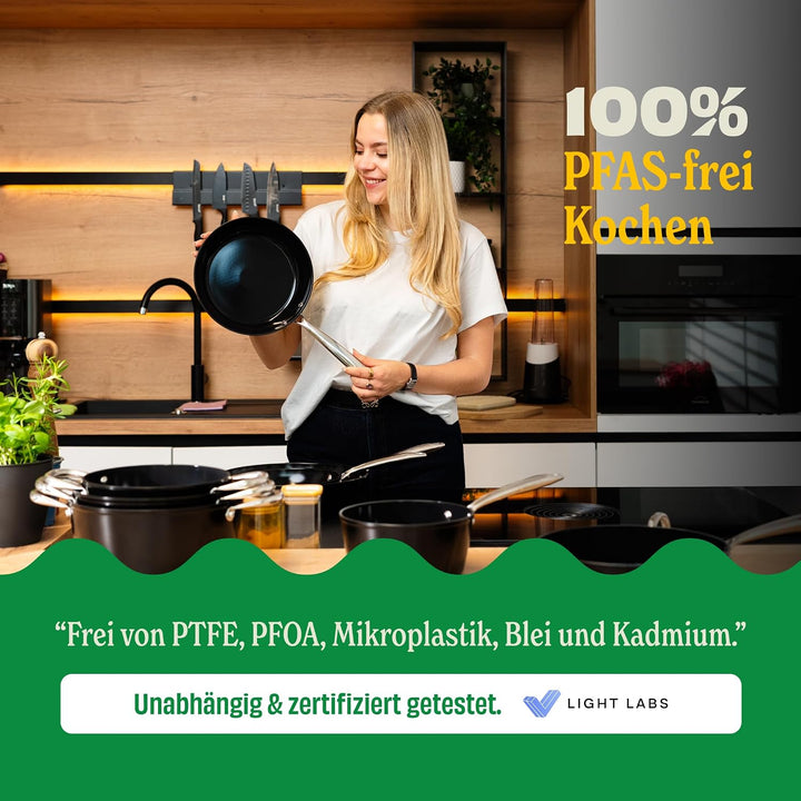 Cook & Pan - Signature Pfannenset 2-teilig-Induktionsgeeignet-PFAS frei Keramik-Beschichtung -Antiha