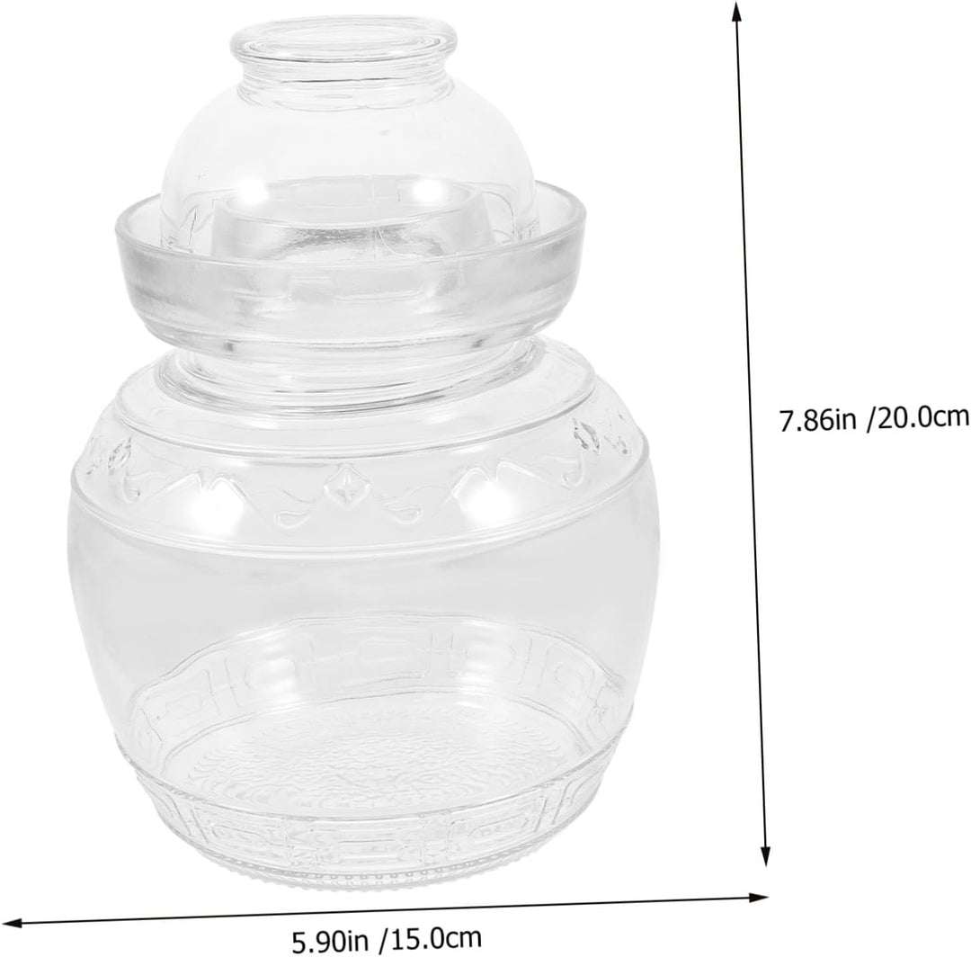Cabilock 1stk Kimchi-Altar Sauerkraut Gärtopf Vorratstöpfe Aus Glas Gärbehälter Kimchi-Glas Gurkento
