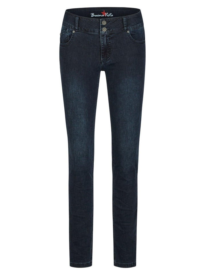 Buena Vista Damen Jeans Tummyless Soft XS Midnight Denim, XS Midnight Denim