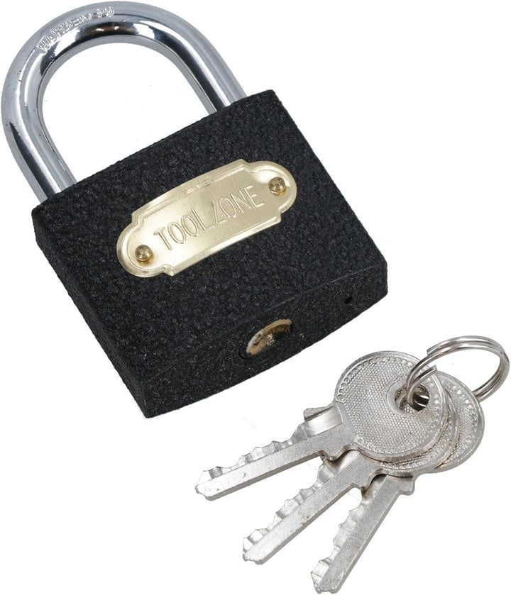 AB Tools-Toolzone Vorhängeschlösser aus Gusseisen, strapazierfähig, mit 3 Schlüsseln 4 Locks 50 mm B