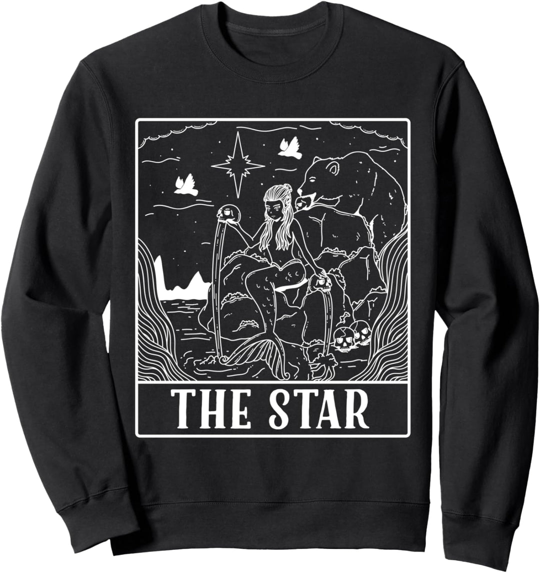 Mermaid The Star Occult Tarot Card Sweater Men Women Sweatshirt