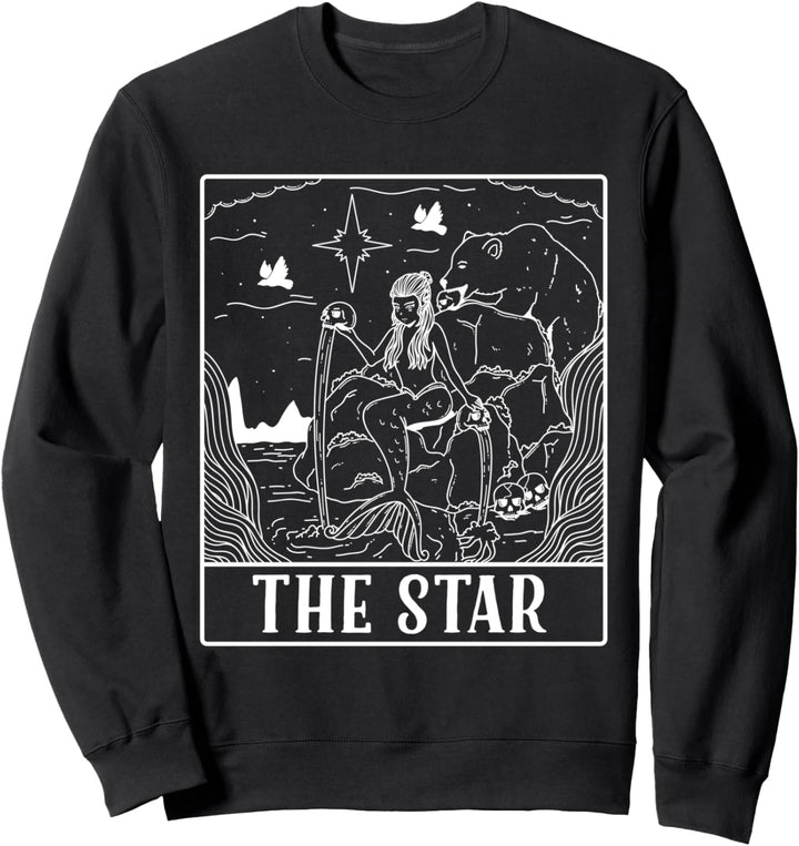 Mermaid The Star Occult Tarot Card Sweater Men Women Sweatshirt