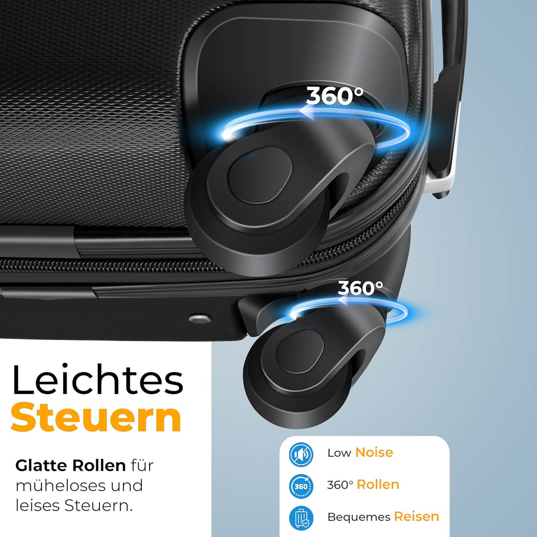 KESSER® 3tlg. Hartschalenkofferset Hartschalenkoffer Reisekoffer Set Reisekofferset Trolley Koffer I