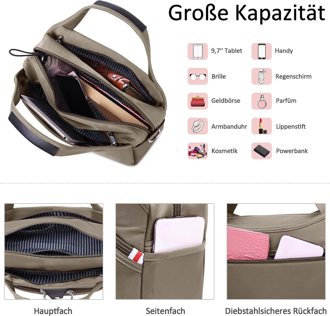 DORRISO Damen Umhängetasche Handtasche Mode Schultertasche Casual Umhängetaschen Reise Arbeit Lässig