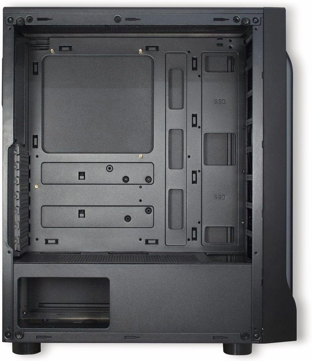 Inter-Tech A-3411 Creek RGB Schwarz Tempered Glass Seitenfenster