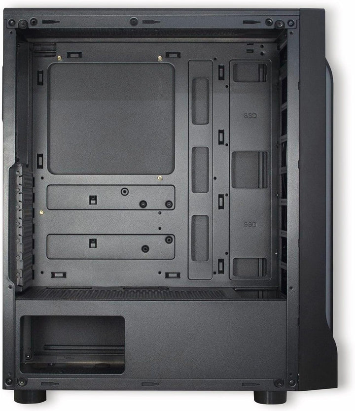 Inter-Tech A-3411 Creek RGB Schwarz Tempered Glass Seitenfenster