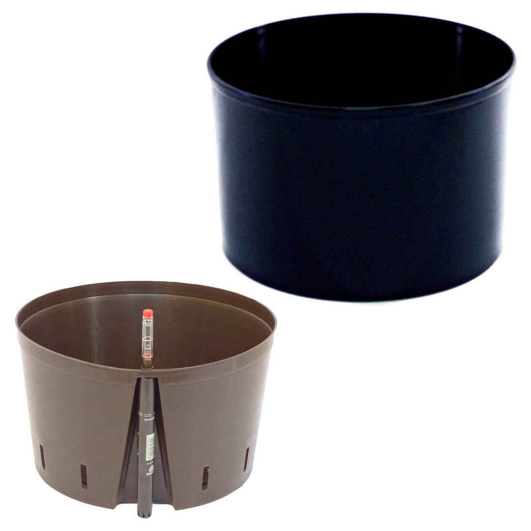 happy nature Set3 Blumenkübel Corona schwarz Ø 37cm H 24,5cm ohne Rollen