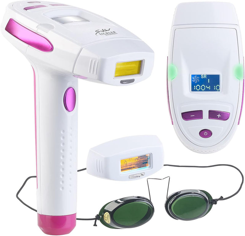 Sichler Beauty Laser Haarentferner: IPL-Haarentfernungs-System, 2 Aufsätze, Display, 5 Stufen,Schutz