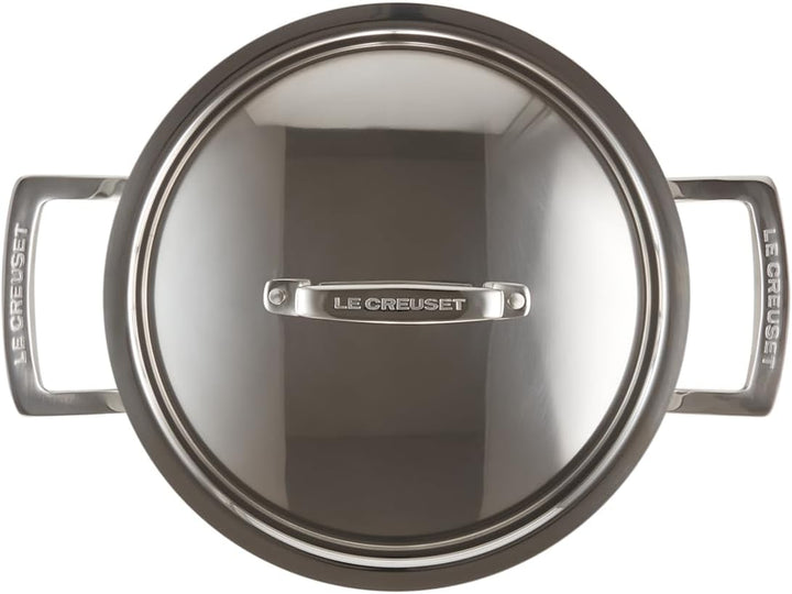 Le Creuset Fleischtopf aus 3-ply Edelstahl, Ø 20 cm, Für alle Herdarten inkl. Induktion geeignet, Si