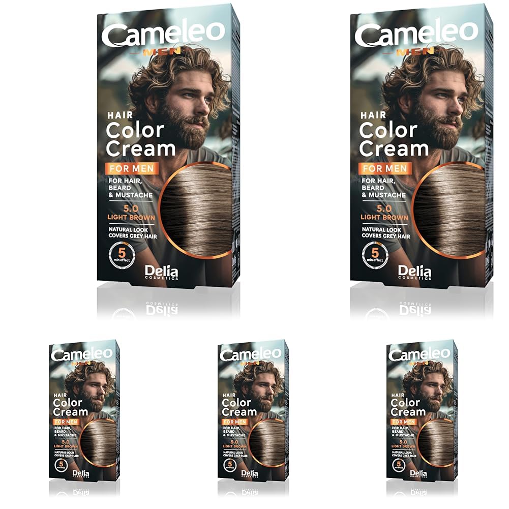 Cameleo für Männer - Permanentes Haarfärbemittel, Haartönung, Hellbraune Farbe für Haare, Bart & Sch