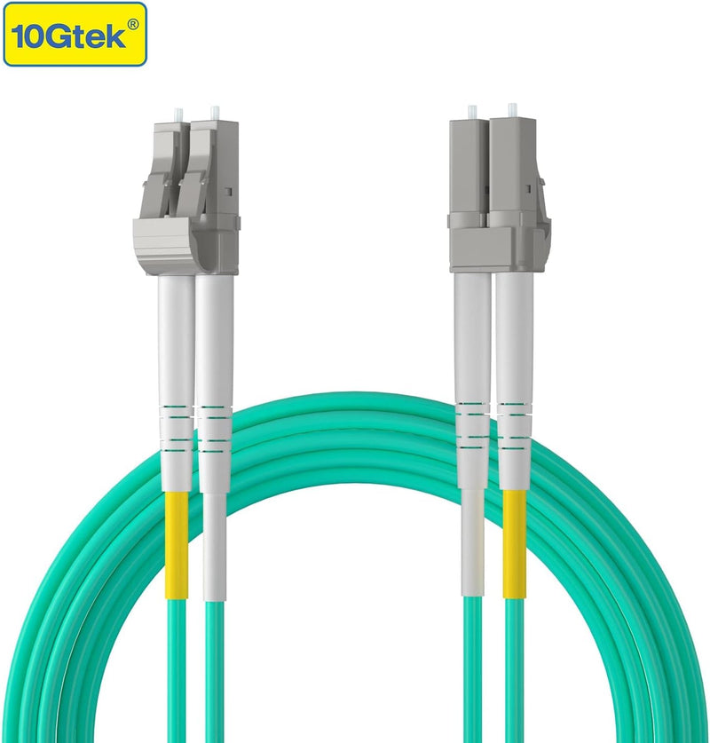 10Gtek LC zu LC OM4 Multimode Duplex 50-Meter, LWL Glasfaser Patchkabel Fibre Optic Patch Cable 50/1