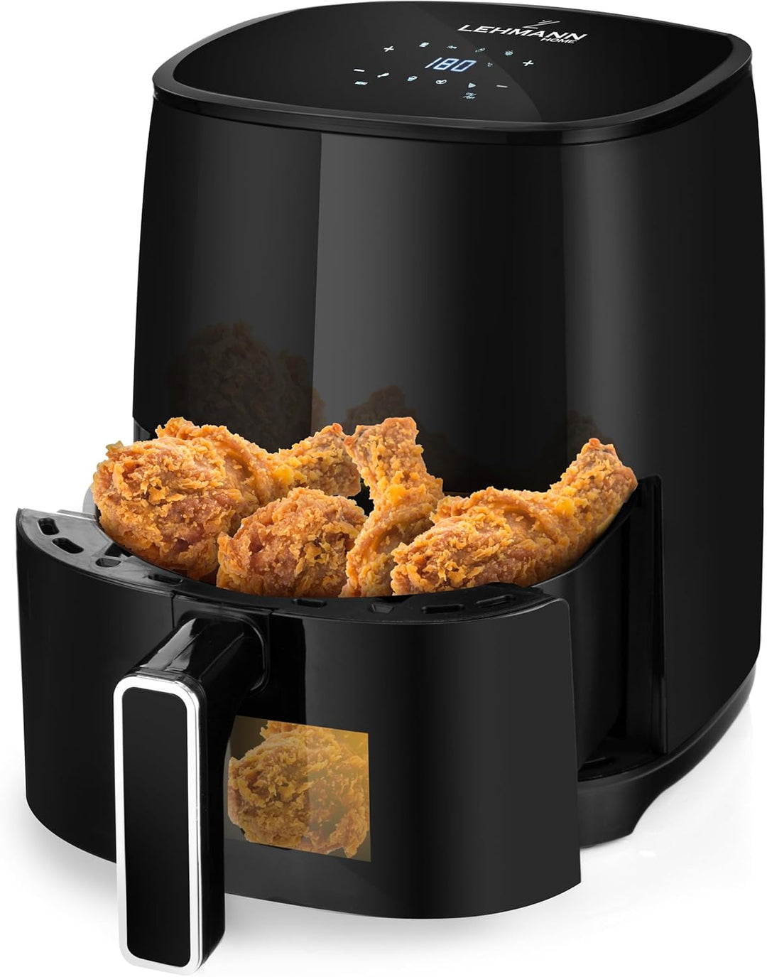 Lehmann LHODF-1435 Heissluftfritteuse 1400 W, Air Fryer 3,5 Liter mit 8 Programmen, Friteuse Gross o