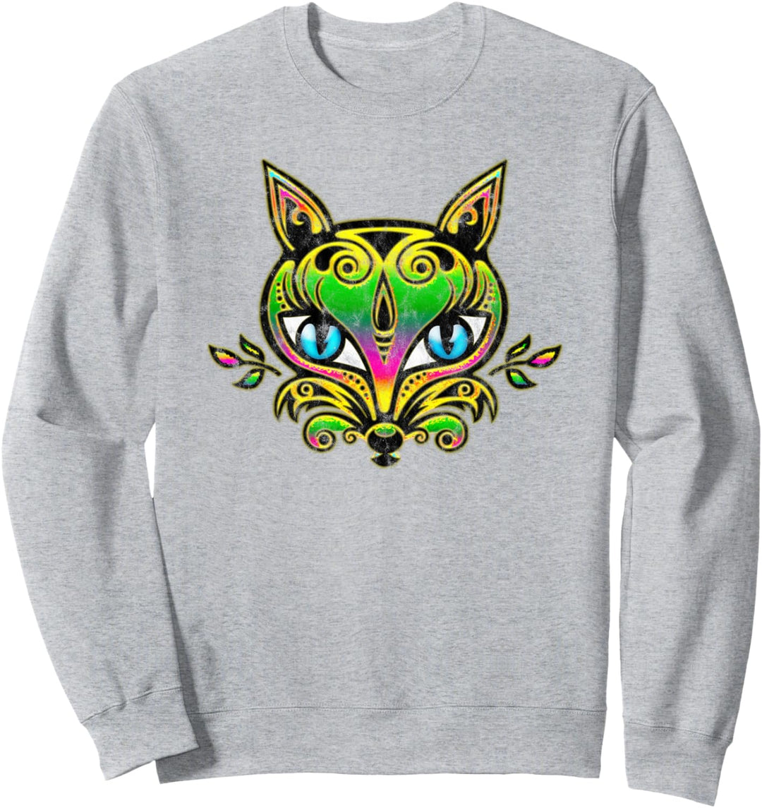 Fuchs Wald Tier Liebe Natur Bunt Wandern Outdoor Naturschutz Sweatshirt