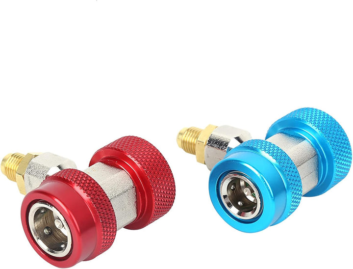 2 Stück R134A Schnellkupplungs Adapter, Klimaanlage Verstellbare Schnellkupplungsadapter, AC Schlauc