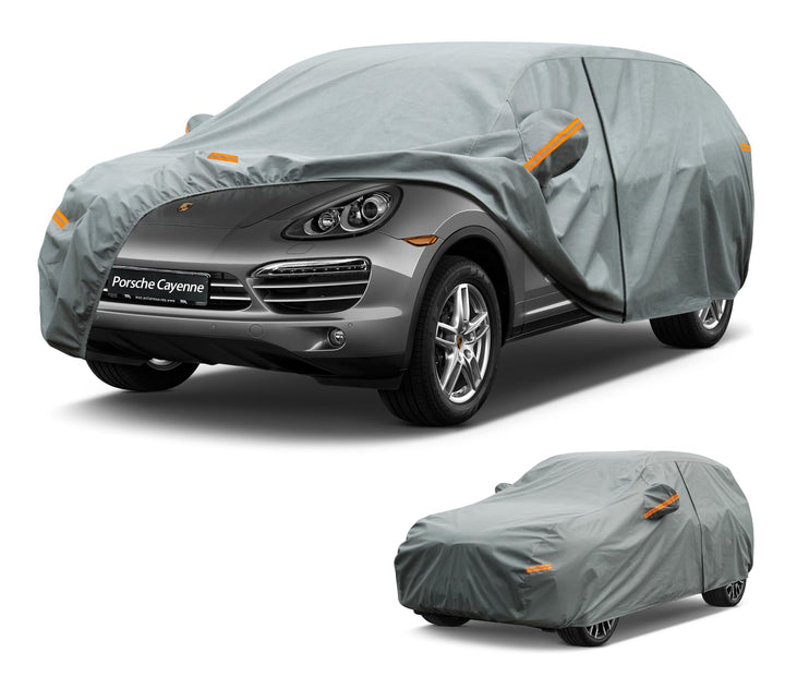 Kayme Robustes Autoabdeckung Wasserdicht Atmungsaktiv Passend für Porsche Cayenne (2009–2025),Vollga