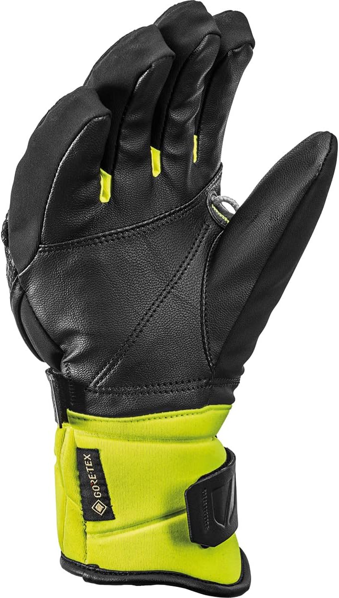 LEKI Kinder Worldcup Race Flex S GTX Handschuhe Fingerhandschuhe EU 5 schwarz-ice lemon, EU 5 schwar