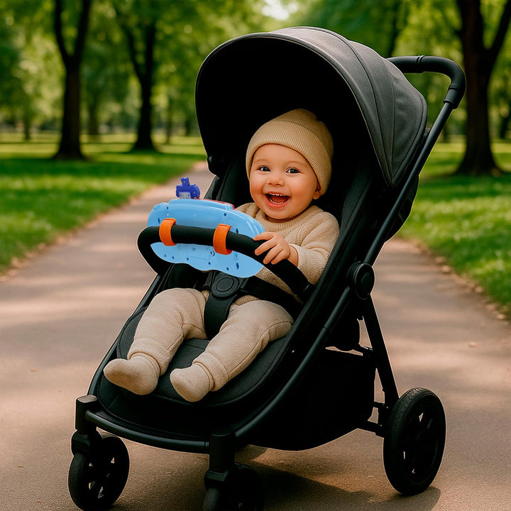 COLORBABY Paw Patrol Lenkrad für Kinderwagen, Befestigungsgriff, buntes Design, Marshall, Chase, Sky