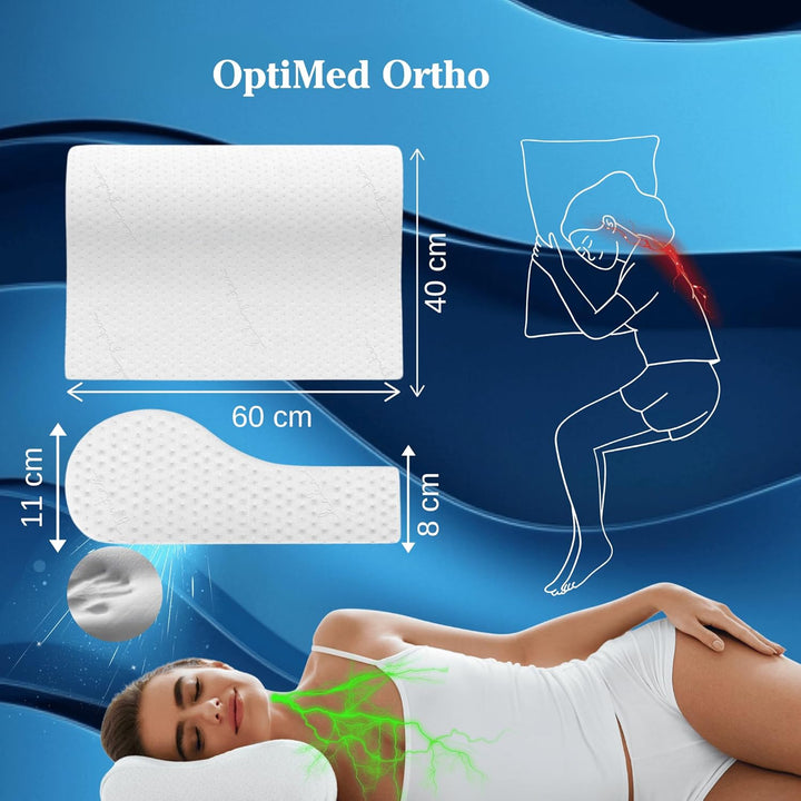 KoKoTex Nackenstützkissen - Kopfkissen Nackenschmerzen - Memory Foam Pillow - Orthopädisches Kissen