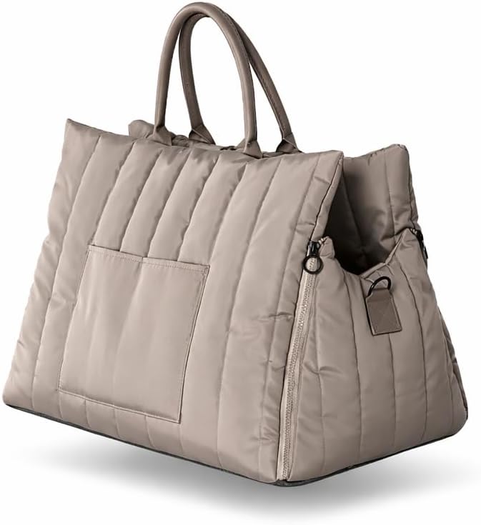 Hundetragetasche Donna 3-in-1 Tragetasche, Autosutz & Reisebett-orthopädisch Memory Foam, veganes Le