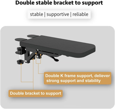 Honjie Computerarmhalterung geeignet für Schreibtische, stabile Mausarmhalterung, Computer-Tischverl