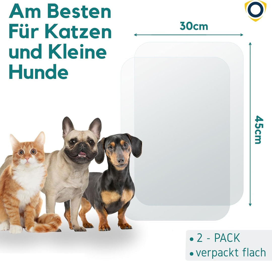 PROTECTO Hunde und Katzen Kratzschutz Tür – Ultrastarker Hunde- und Katzen Kratzschutz (2-stück Farb